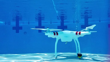 Drone crash water
